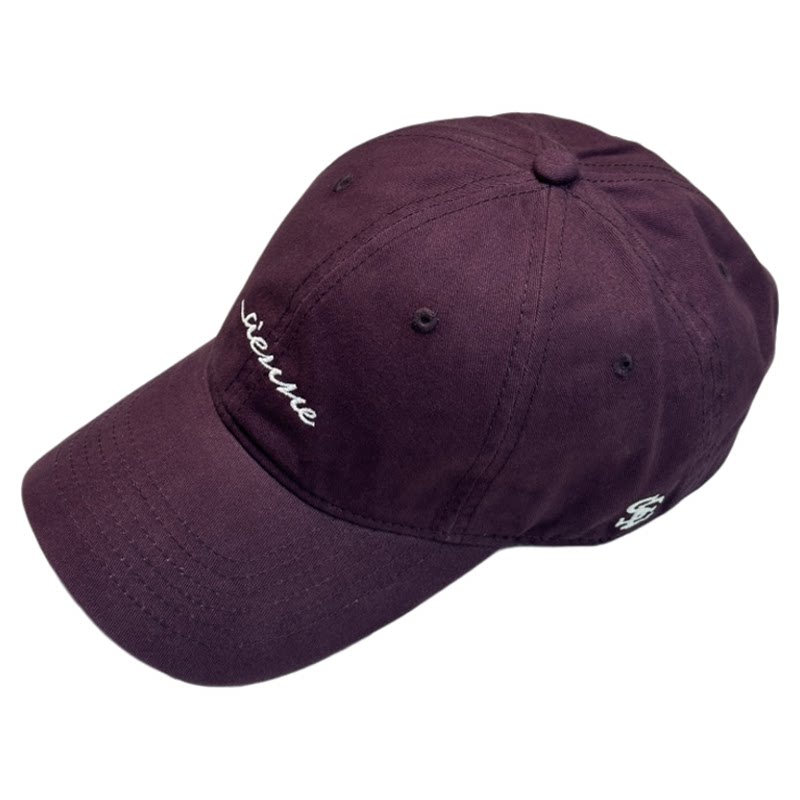 紫色2025新款韩版简约棒球帽男显脸小时尚百搭字母刺绣鸭舌帽子女