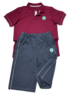 上海延安初级中学校服上衣七分裤
