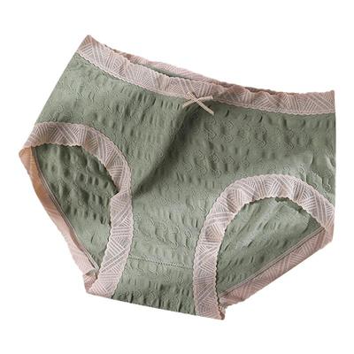 超大码内裤胖mm300斤高腰无痕黑色女士高弹抑菌纯棉夏季蕾丝简约