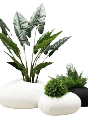 湖森恐龙蛋卵石花盆楼梯间造景饰