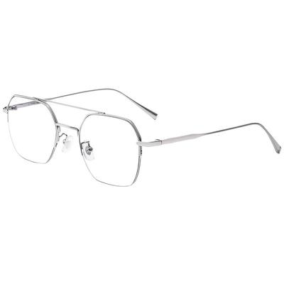 双梁半框眼镜男款防蓝光可配度数