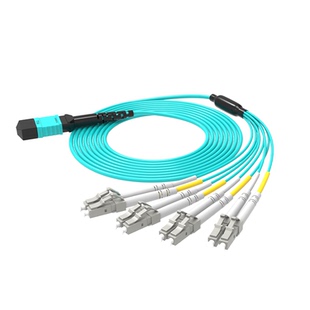 mpo光纤跳线万兆多模MPO转LC/MTP8芯12芯24芯多模万兆40G光纤跳纤100G集束光纤线LC/OM4/OM3尾纤兼容华为思科