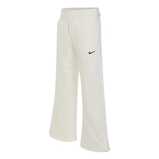 Nike耐克女子长裤春季新款休闲宽松高腰加绒阔腿运动裤DQ5616-133
