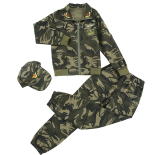 小孩坦克衣服套装军训秋冬儿童解放加绒迷彩服男童当兵小朋友运动