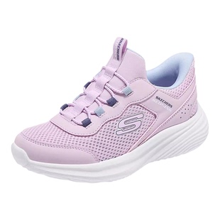 Skechers斯凯奇女童一脚蹬闪穿跑步鞋网布透气跳绳运动鞋319102L