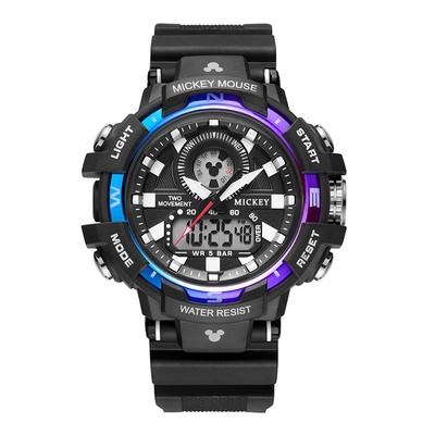 迪士尼电子手表男生防水夜光