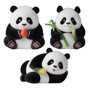 欢喜小将《熊猫宝宝》花花萌兰和叶桌面装饰潮玩熊猫手办可爱玩具