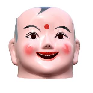 塑料大头娃娃头套面具小男孩小女孩秧歌舞龙舞狮演出衣服喜庆道具