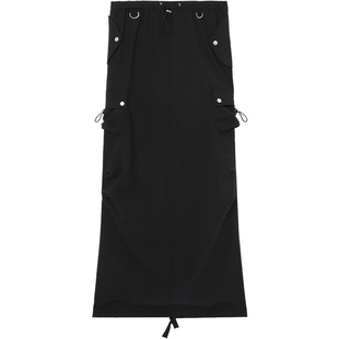 IT coperni女装开叉半身裙长裙新款时尚甜酷纯色直筒裙IS106CXM