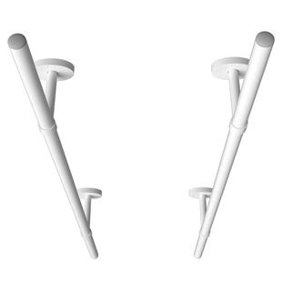 晾衣杆阳台固定式顶装不锈钢晒衣杆白色单杆凉衣杆一根墙上晾衣架