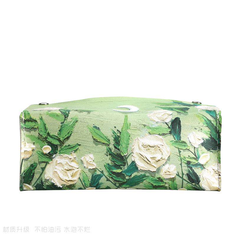 油画玫瑰纸巾盒家用客厅车载小清