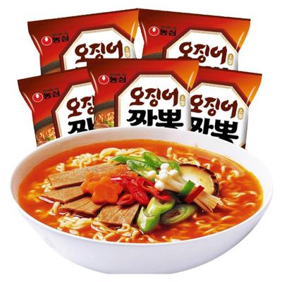 韩国农心墨鱼面海鲜风味微辣速食