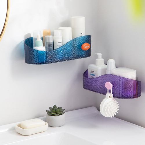 卫生间置物架厕所洗手间洗漱台浴室化妆品架墙上打孔免收纳壁挂式