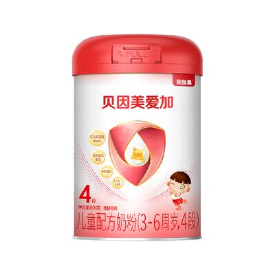 贝因美爱加儿童成长奶粉4段单罐含HMO乳铁蛋白OPN富含钙铁锌