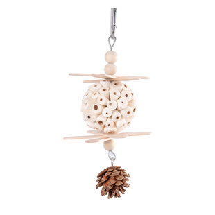 鹦鹉啃咬玩具磨牙挂件通草球串虎皮牡丹专用小鸟玩具笼内装饰用品