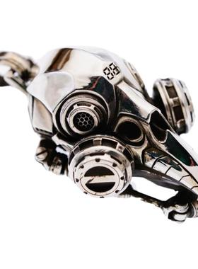 渡鸦纯银限量款蒸汽朋克乌鸦吊坠