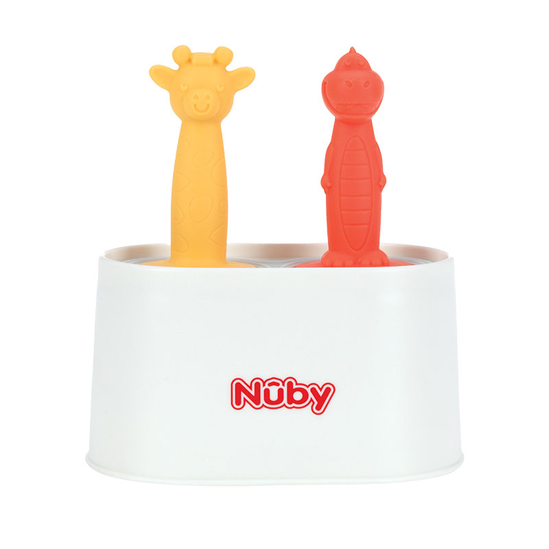 Nuby努比夏季儿童自制雪糕冰棒模具卡通手柄冰冻奶酪棒模具