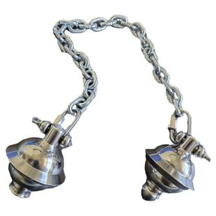 手工实战链子锤纯不锈钢实心流星锤便携布鲁头车载防身破窗锈锤