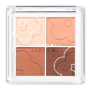 JudydoLL/橘朵四色眼影彩妆朵朵盘哑光亮片闪珠光学生眼影盘