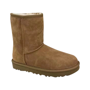 羊皮毛一体中筒雪地靴女加厚冬保暖平底防滑显瘦短靴真皮棉鞋5825