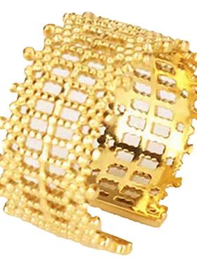 宽版镂空篱笆开口戒指