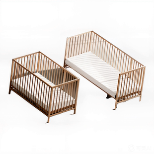 九伴鲸奇成长婴儿床可移动多功能床床边床实木无漆宝宝新生拼接床