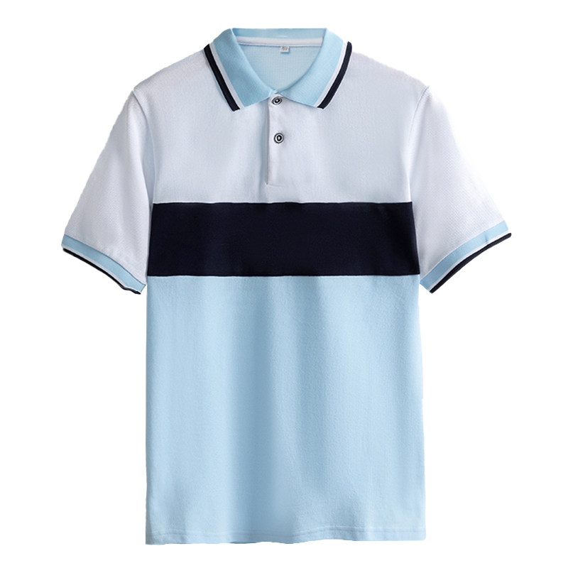 高中初中生校服夏季套装中学生三拼色优质纯棉polo衫休闲运动上衣
