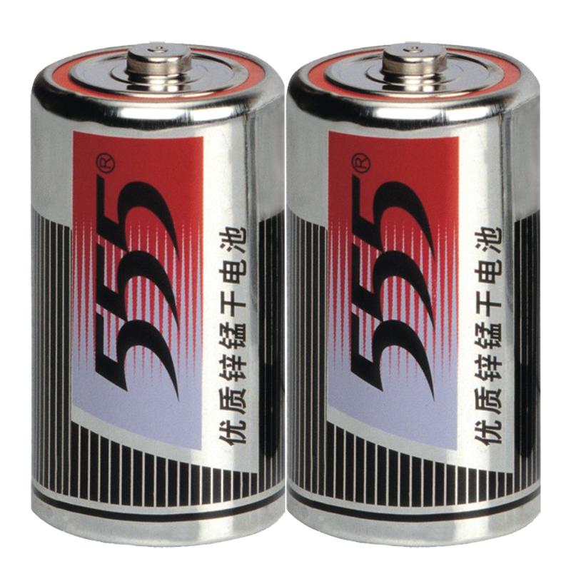 555优质锌锰1号干电池大号R20P 1.5V电池适用于燃气灶煤气灶热水器手电筒收音机