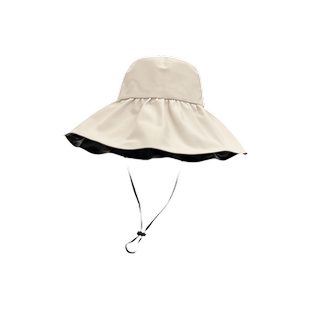 夏季防晒帽女黑胶遮阳防紫外线可折叠太阳帽遮脸大沿骑车渔夫帽子