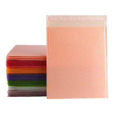 现货彩色哑光快递加厚防震气泡袋