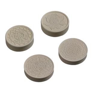 竹雪明|吸水茶盘干泡台杯垫杯托手工茶器茶杯托盘石头陶土茶托盘