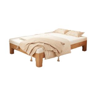 全实木无床头排骨床架子全榫卯结构榻榻米1.2/35/8家用卧室双人床