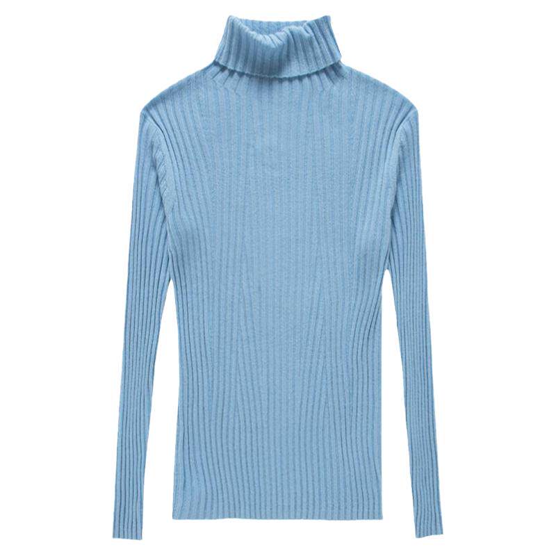 鹿王【精纺】100%羊绒衫女士纯色高领柔软百搭保暖简约秋冬新款