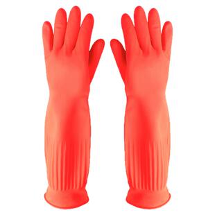 加长手套橡胶乳胶手套洗碗清洁加厚家务手套厨房劳保胶皮手套