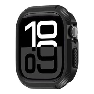 ESCASE适用苹果S10手表保护套AppleWatchSeries10手表表壳新款iwatchUltra2边框超薄炭纤维纹s10硅胶全包防摔