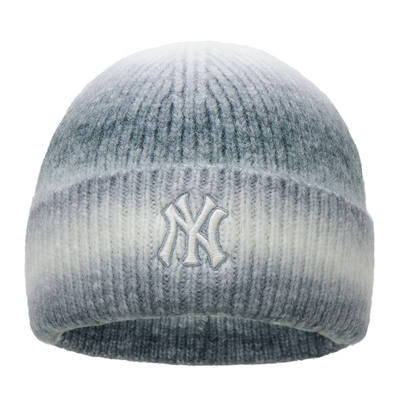 MLB官方绒线帽男女帽子2025冬季新款运动帽NY黑色针织帽3ABNV0656