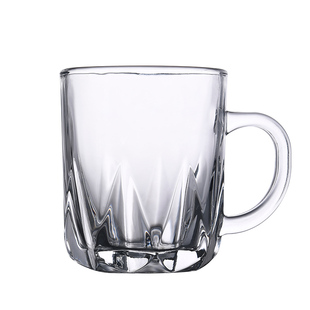 玻璃杯家用客厅手柄喝水杯子耐热茶杯套装待客水杯带把10只装新款