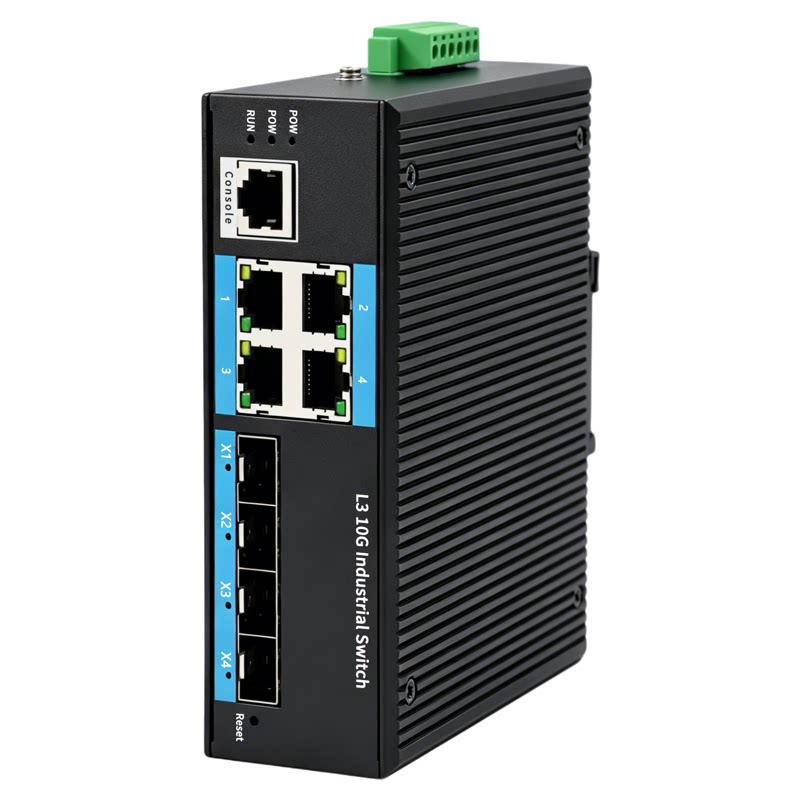 巢客工业级三层管理型10G万兆4光8光4电8电16电24电48电核心网管交换机2.5g环网自愈ERPS端口隔离VLAN划分