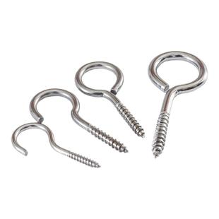 304不锈钢羊眼自攻螺丝钩形自攻螺钉圈型手拧螺丝带钩吊环 M3M4M5