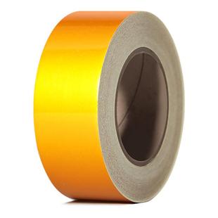 黄色反光警示胶带地面标识地贴纸防水注意安全反光膜贴条车库高架护栏交通安全警戒夜间防撞反光贴纸不留胶痕