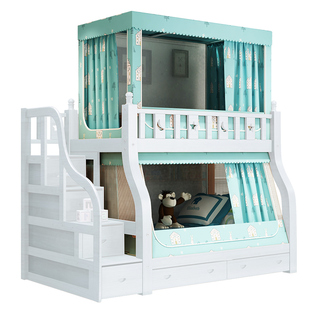 子母床蚊帐专用上下床梯形下铺5双层床1.2一米五宽的1.5上床1m2