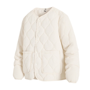 班尼路S&K羽绒服内搭棉衣男款冬季轻薄无领夹克男宽松内胆男开衫A