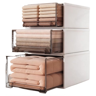 抽屉式收纳箱2026新款新型衣柜衣服裤子整理箱透明收纳盒储物神器