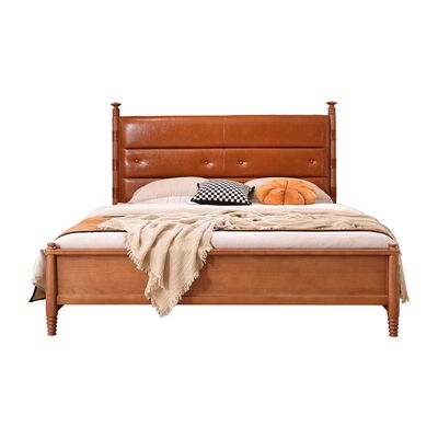 全实木床1米8双人床中古风