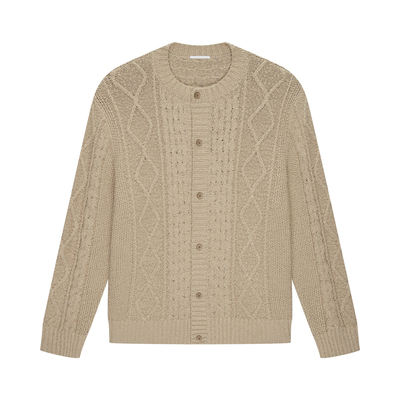 nicerice好饭宽松绞花针织开衫