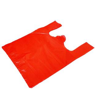 红色背心手提塑料袋批发购物一次性打包加大方便袋加厚塑料袋子