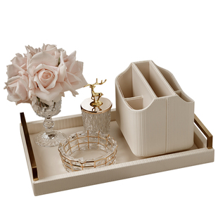 高档旋转遥控器收纳盒套装客厅餐桌茶几多功能牙签收纳盒装饰品