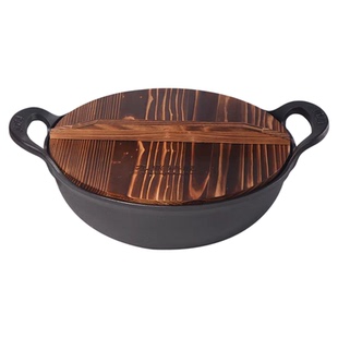 DL/胖东来代购正品九鼎铸匠铸铁锅双耳元宝322729cm3430平底煎锅