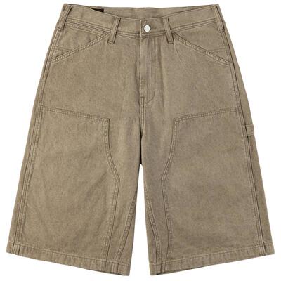 Lee商场同款26夏新卡朋特贴布Logo卡其色牛仔短裤男LMB012546210