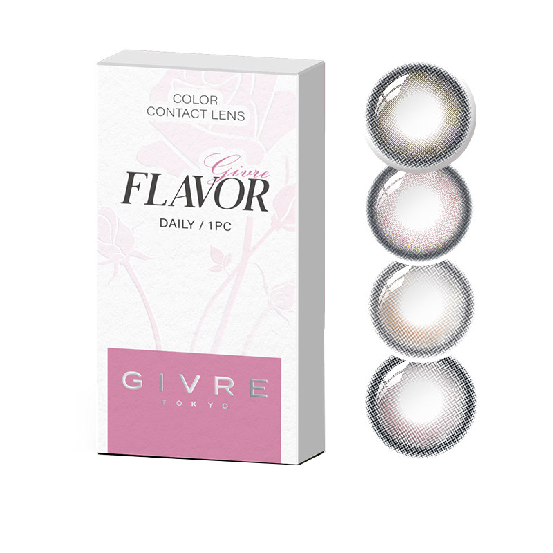 givre绮芙莉美瞳日抛2片试色大小直径棕色隐形眼镜带度数官方正品